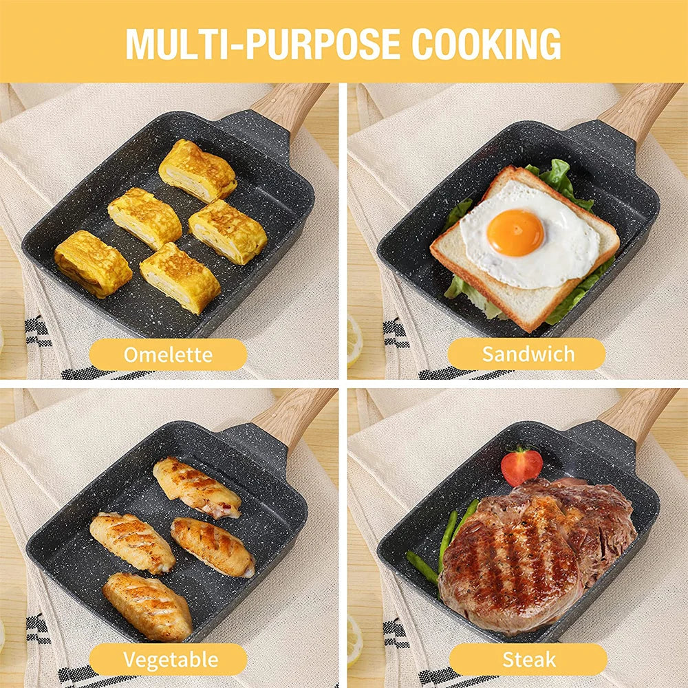 Nonstick Japanese Omelette Pan with Detachable Handle