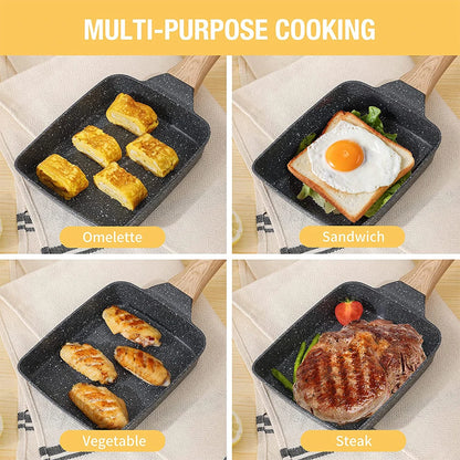 Nonstick Japanese Omelette Pan with Detachable Handle
