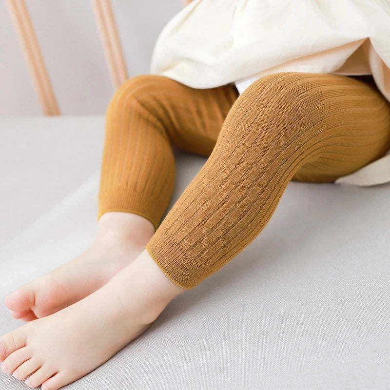 Cotton Stretch Baby Leggings with Side Stripe