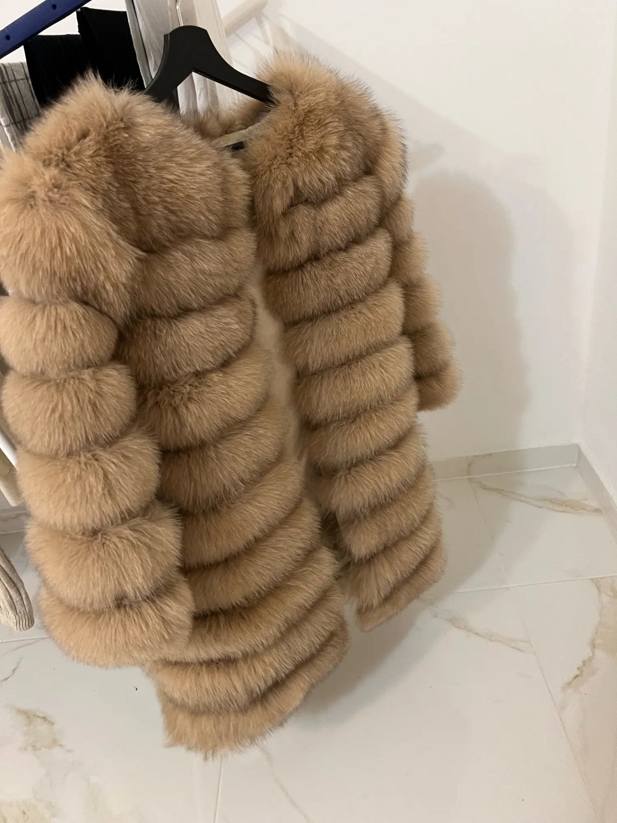 4in1 Women Fox Fur Coat Winter Outerwear