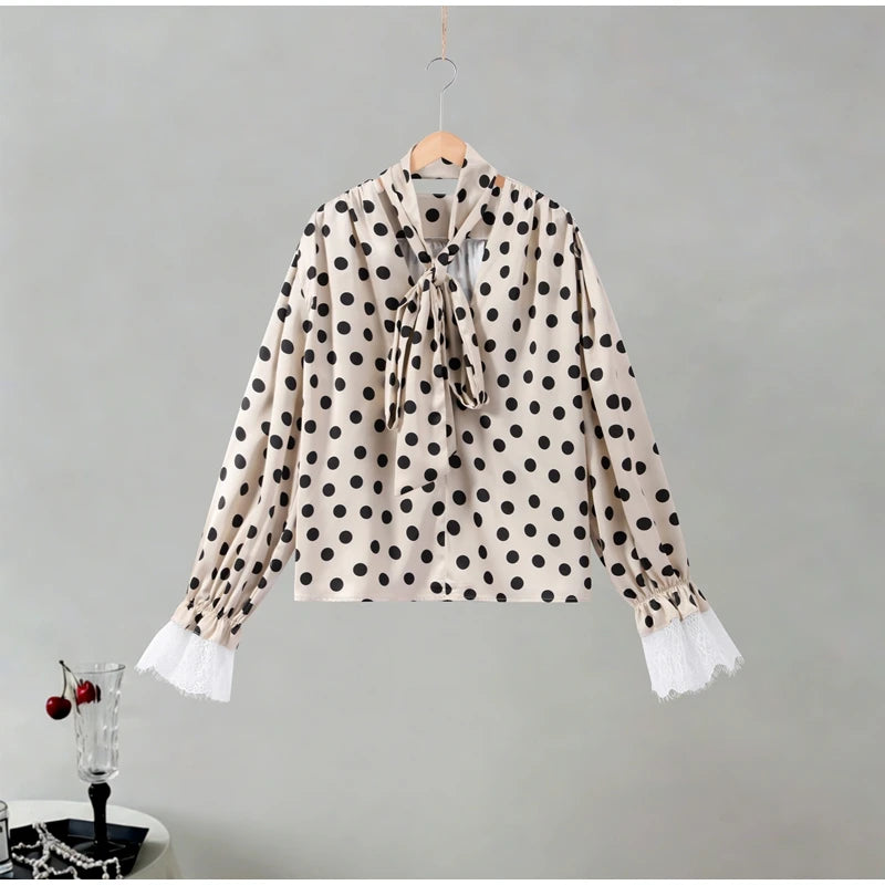 Elegant Satin Polka Dot Maxi Dress for Women