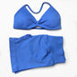 Seamless Strappy Yoga Bra and Scrunch Butt Shorts Set