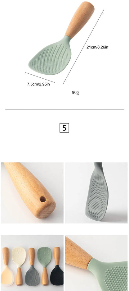 Silicone Non-stick Cooking Spoon Durable Kitchen Gadget
