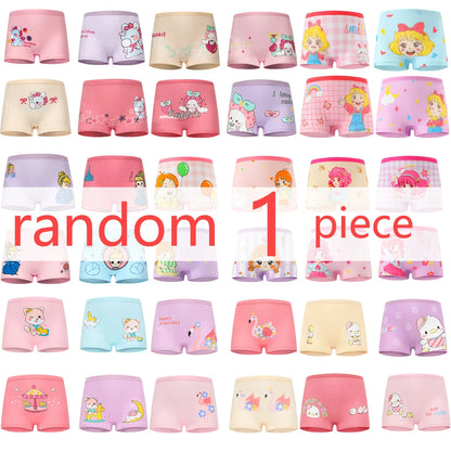 Cotton Cartoon Unicorn Print Girls Panties Set