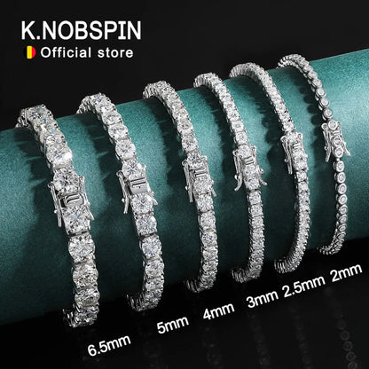 Moissanite Tennis Bracelet 925 Sterling Silver White Gold