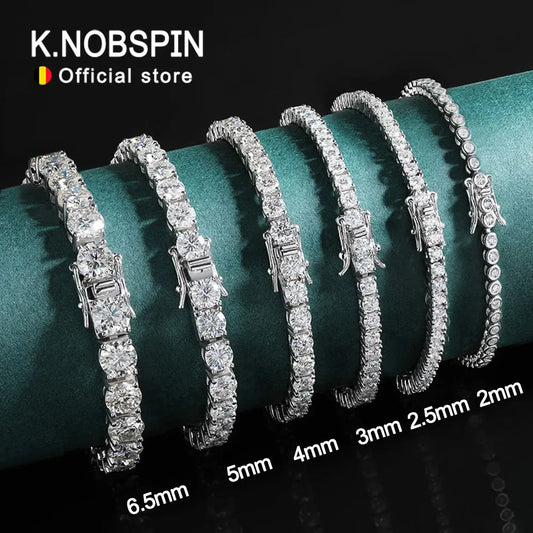 Moissanite Tennis Bracelet 925 Sterling Silver White Gold