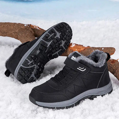 Men's Winter Ankle Snow Boots with Plush Lining