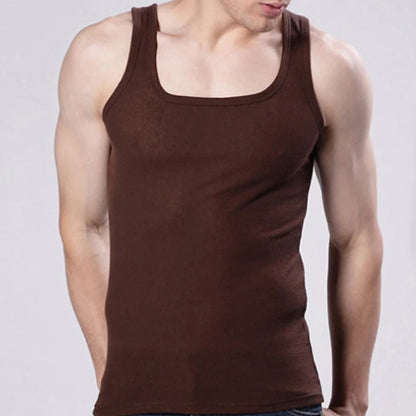 Plus Size Men Tank Tops Sleeveless Cotton Blend Vests
