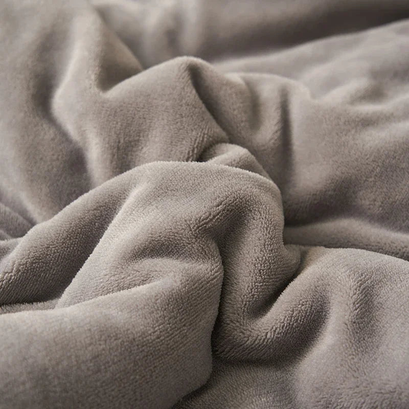 Plush Thick Winter Blanket Double Layer Milk Fleece