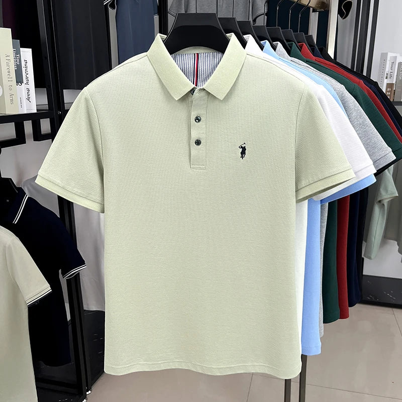 Cotton Short Sleeved Men's Polo Shirt Casual T-Shirt