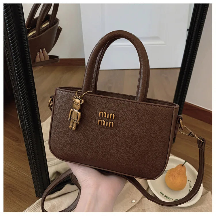Women's Small Square Nylon Shoulder Bag for Mobile Phone