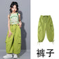 Girls Loose Cargo Pants with Belt for Daily Wear