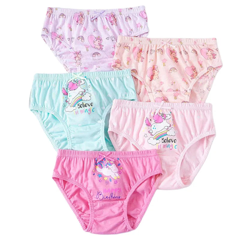 Children's Cotton Underpants for Girls Cute Cat Design