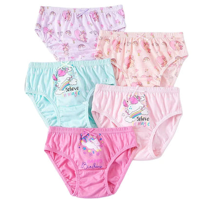 Children's Cotton Underpants for Girls Cute Cat Design