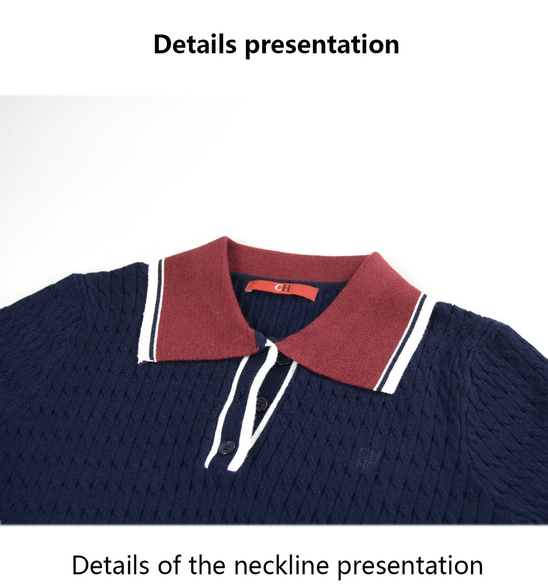 Embroidered Knit Polo Shirt Women Short Sleeve Cotton