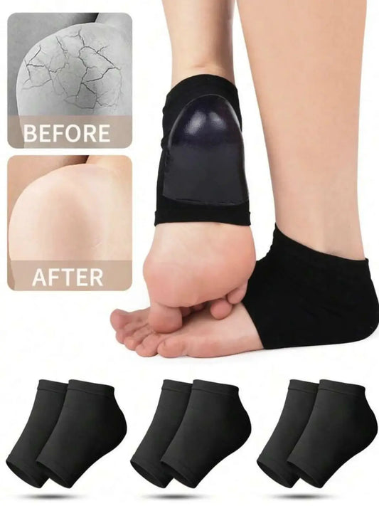Black Moisturizing Socks for Cracked Heels Care