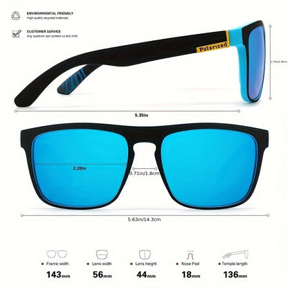 Square Polarized Sunglasses for Men and Women