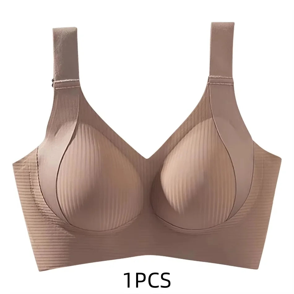 Women's Seamless Wire-Free Bra, Thin Style, Large Size