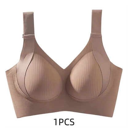 Women's Seamless Wire-Free Bra, Thin Style, Large Size