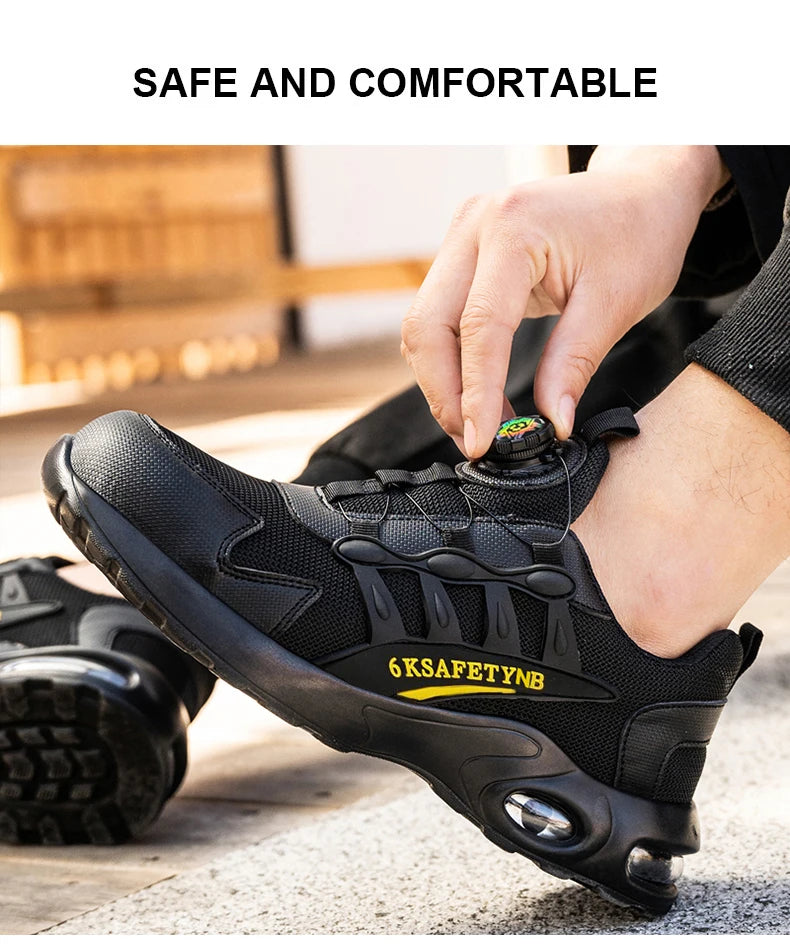 Men's Steel Toe Safety Shoes with Air Cushion