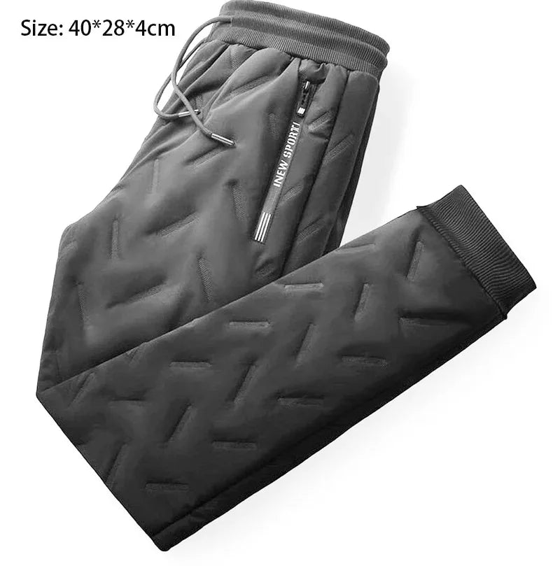 Warm Plush Sports Pants for Women with Drawstring