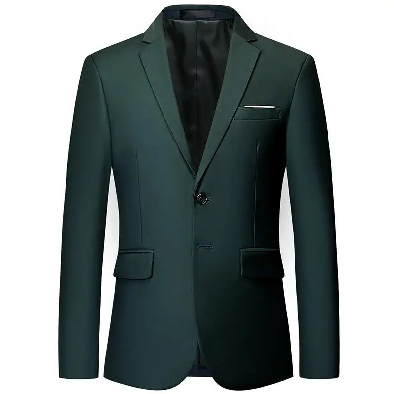 Men's White Formal Suit Jacket with Long Sleeves