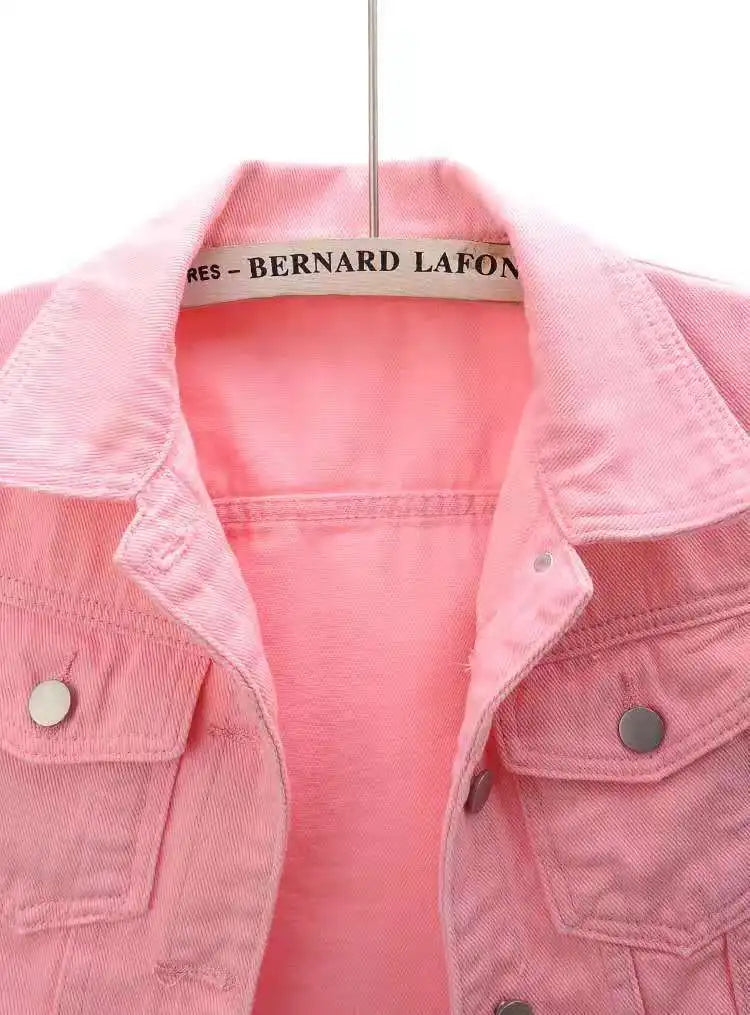 Women Cotton Denim Jacket Casual Spring Autumn Coat