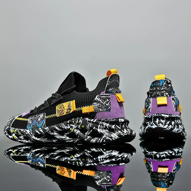 Men's Breathable Lace-Up Sneakers