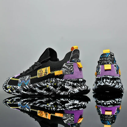 Men's Breathable Lace-Up Sneakers