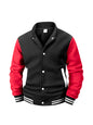 Men's Color Block Fleece-Lined Varsity Jacket
