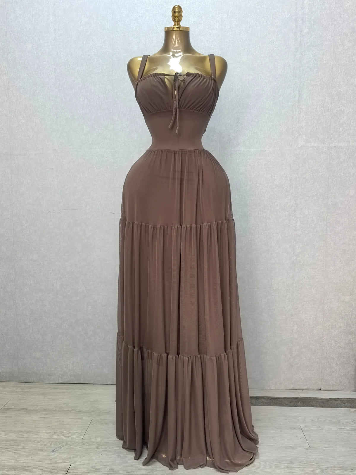 Summer Women Halter Maxi Dress Slim Polyester Beach Party