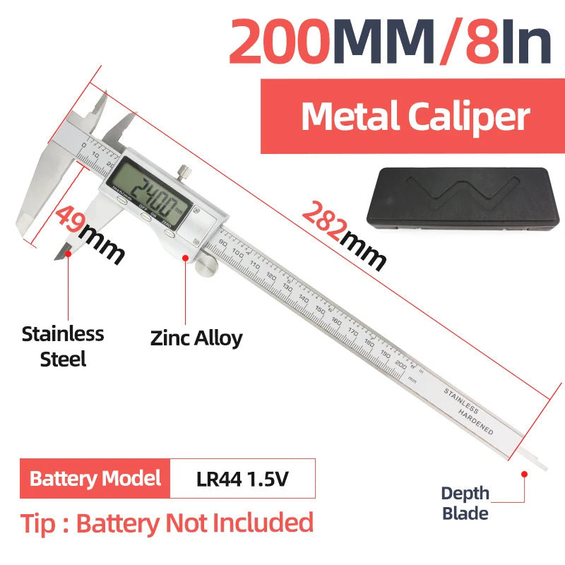 Digital Caliper Stainless Steel Thickness Gauge
