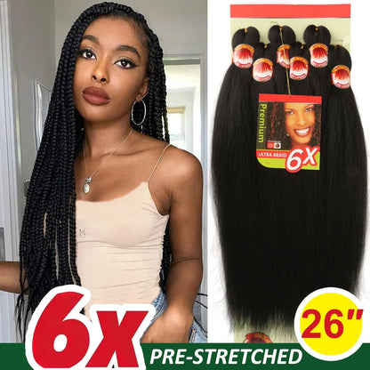 26 Inch Pre Stretched Blonde Ombre Braiding Hair