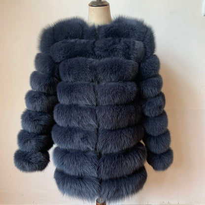 4in1 Real Fox Fur Coat for Women