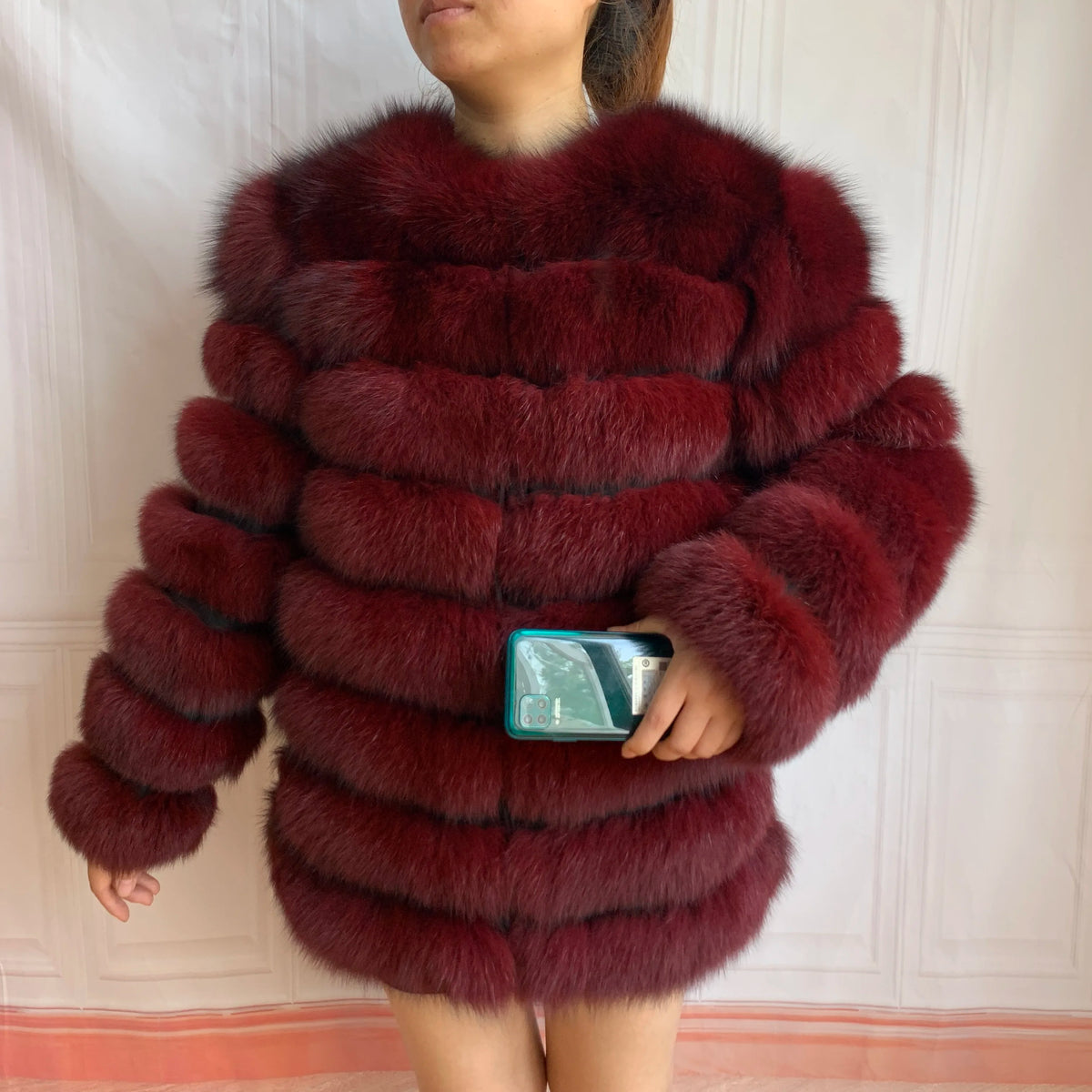 4in1 Real Fox Fur Coat for Women