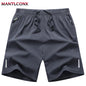 Men's Casual Running Shorts Black Gray Polyester