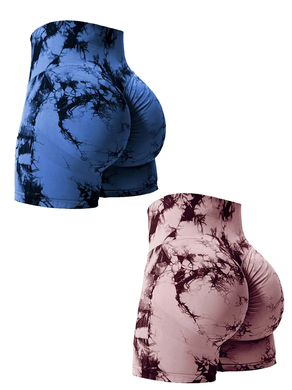Tie Dye High Waist Gym Shorts for Women