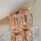 Huitan CZ Hoop Earrings for Women in Silver and Gold