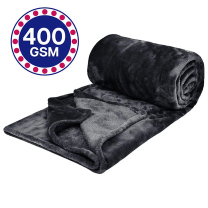 Solid Fleece Blanket for Couch and Bed, Super Soft Plush