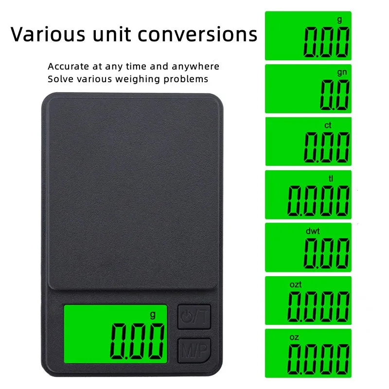Mini High-Precision LCD Digital Pocket Scale 1kg/500g