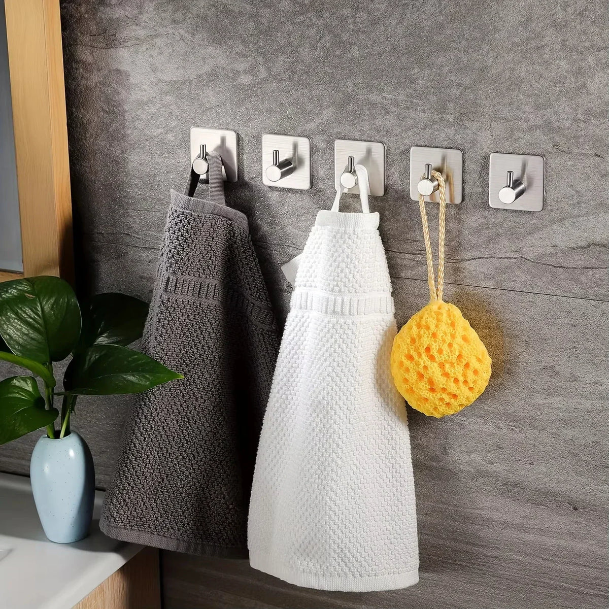 Adhesive Heavy Duty Wall Hook Waterproof Iron