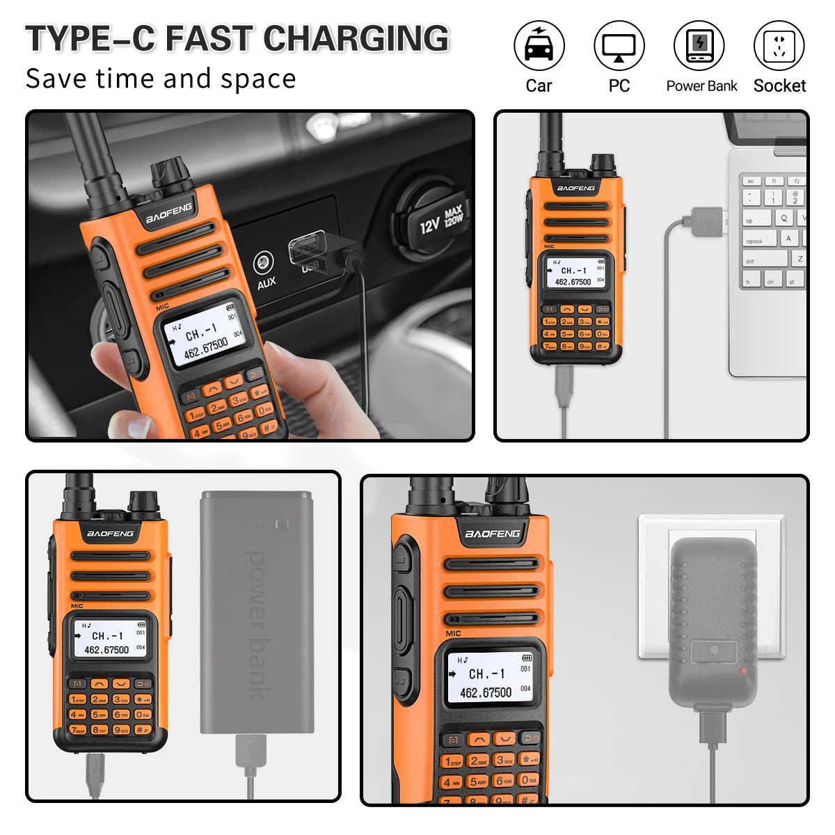 BaoFeng M-13 PRO V2 High Power Multi Band Walkie Talkie