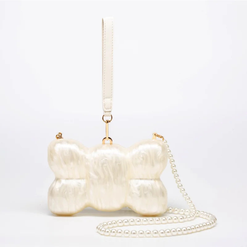 Mini Pearl Beaded Crossbody Handbag for Women