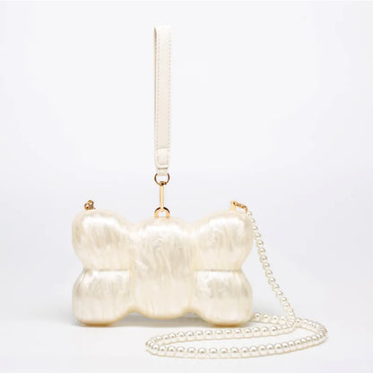Mini Pearl Beaded Crossbody Handbag for Women