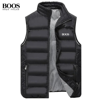 Men's Warm Embroidery Vest for Autumn and Winter