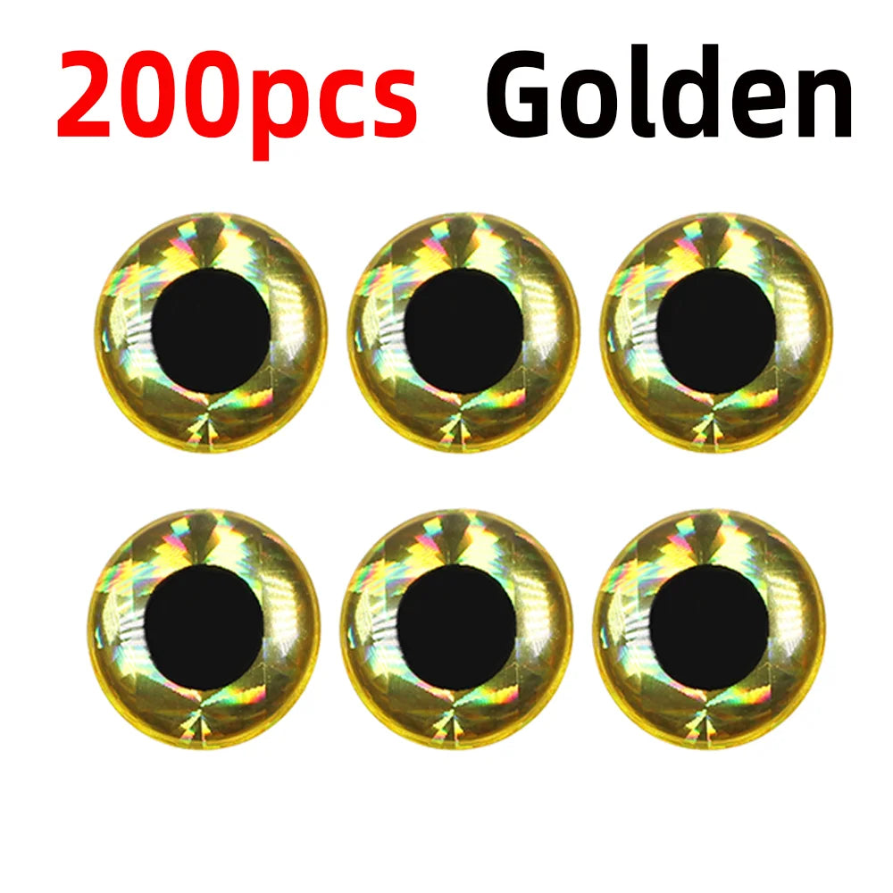 200pcs 3D Holographic Fish Eyes for Saltwater Fishing