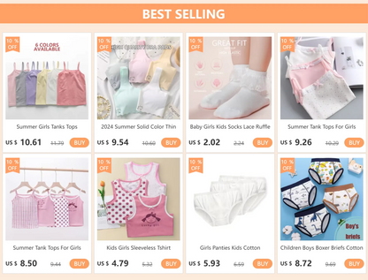 Children's Cotton Boxer Briefs for Girls