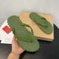 Men's Red Sole Leather Flip Flops Casual Sandals