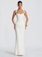 White Sexy Corset Maxi Dress for Women Evening Wear