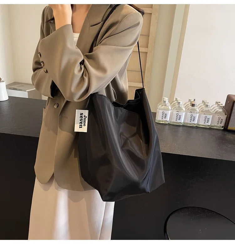 Large Capacity Nylon Tote Shoulder Bag for Women